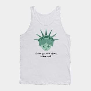 Cartoon New York Libery Statue Funny Jokes Tank Top